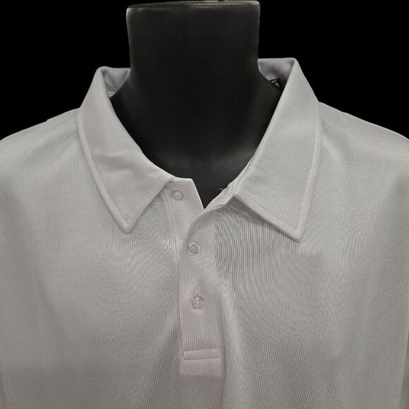 BAGAZIO MENS SOLID WHITE CASUAL 3 BUTTON SHORT SLEEVE PULLOVER POLO SHIRT BM1157 - Picture 4 of 9